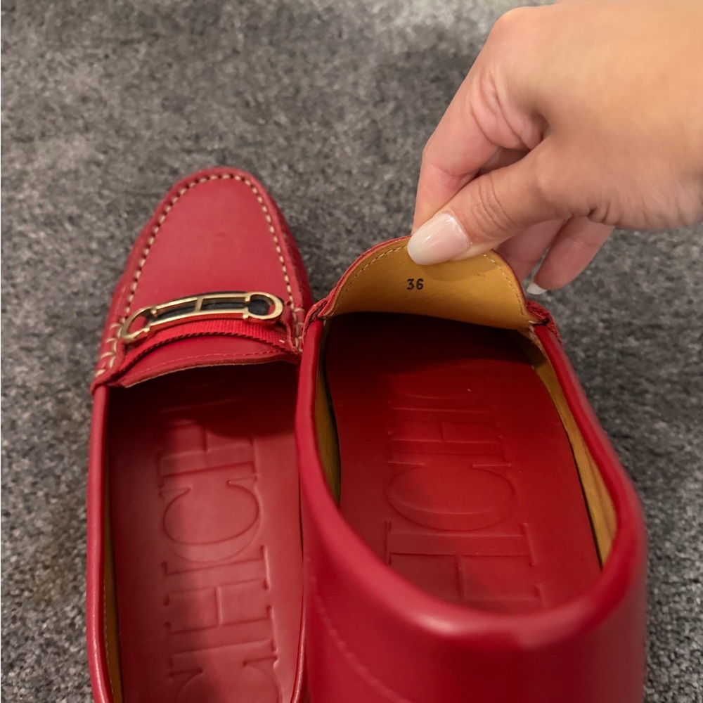 Carolina Herrera Red Loafers - Picture 6 of 7